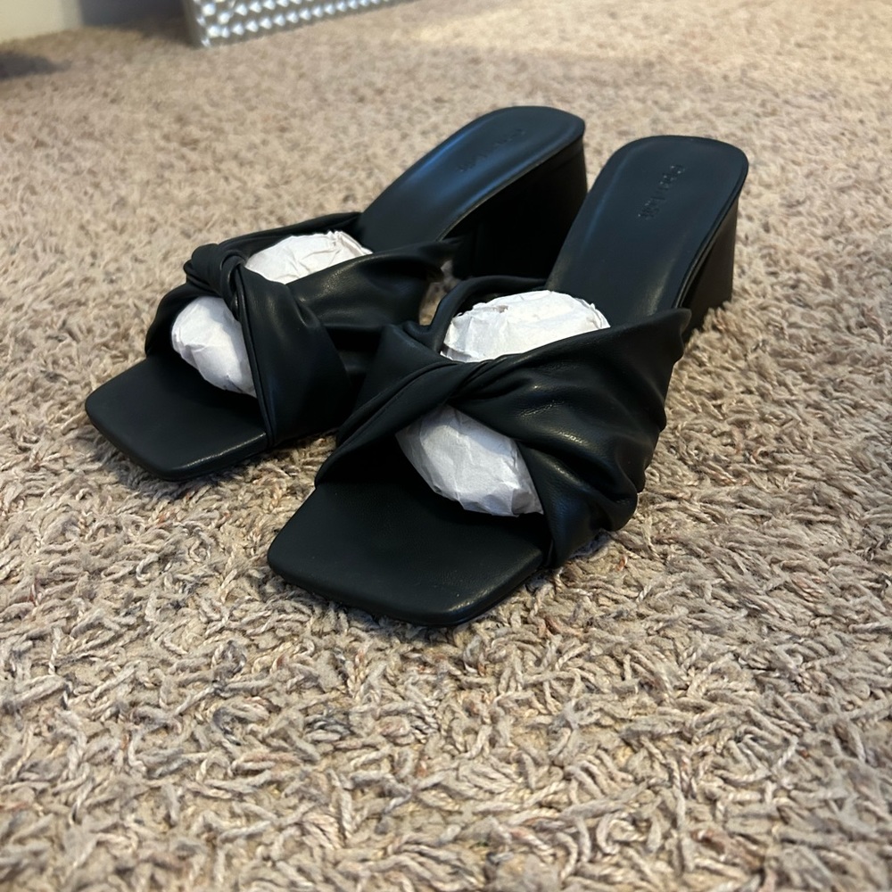 Open Edit Block Heel Sandals
